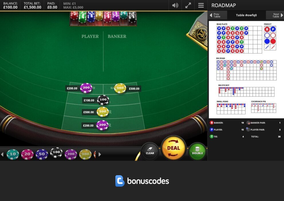 Baccarat peli verkossa