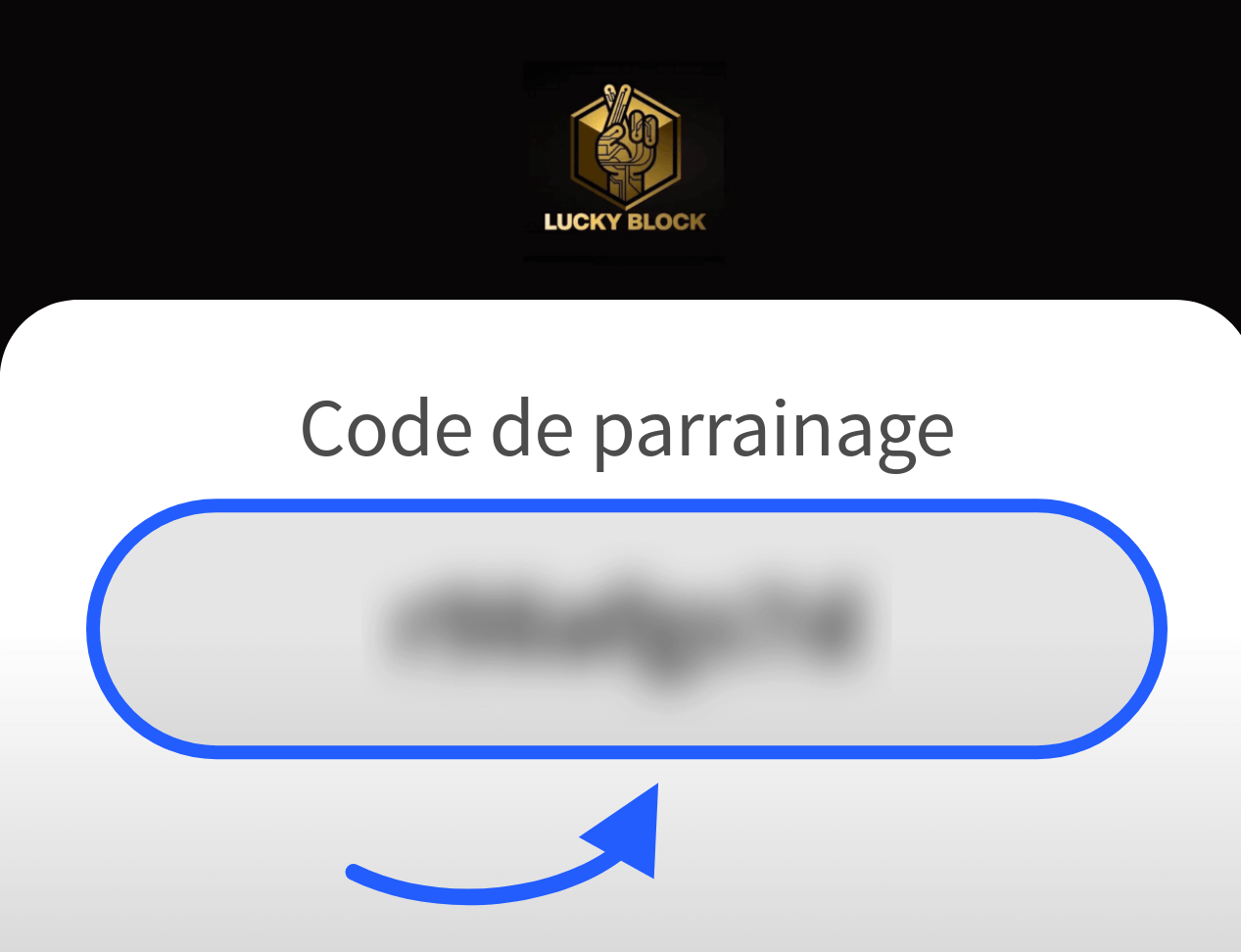 Code de parrainage Lucky Block