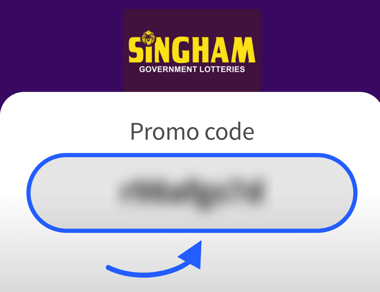 Singham Lottery Promo Code