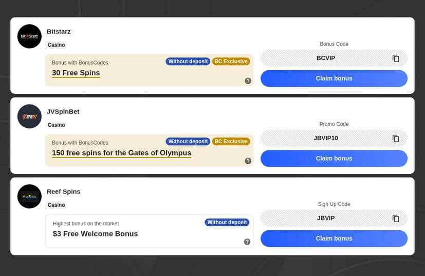 No Deposit Bonus Codes