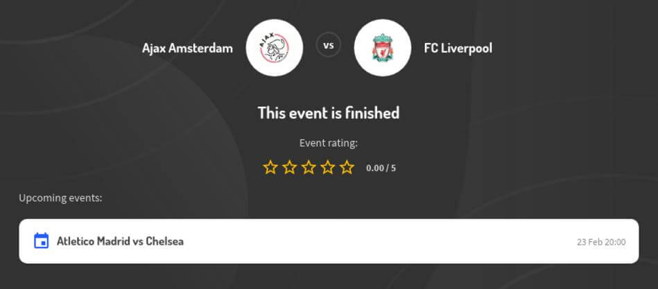 Ajax vs Liverpool Betting Odds