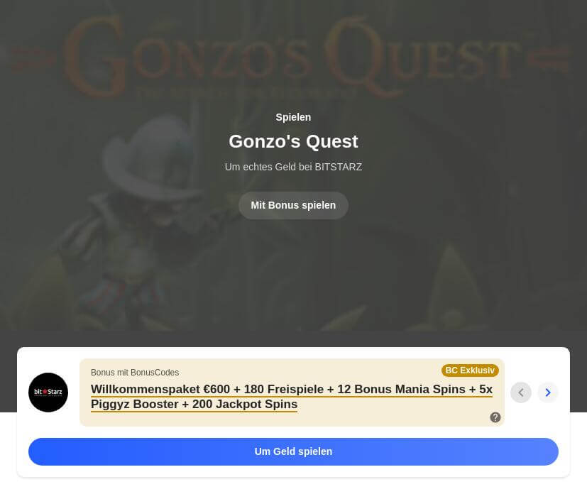 Gonzo's Quest Megaways Freispiele ohne Einzahlung