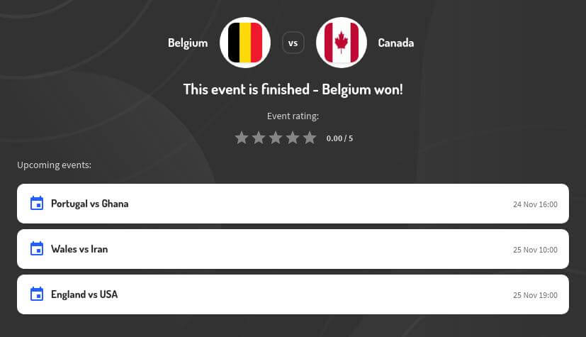 Canada vs Belgium Predictions