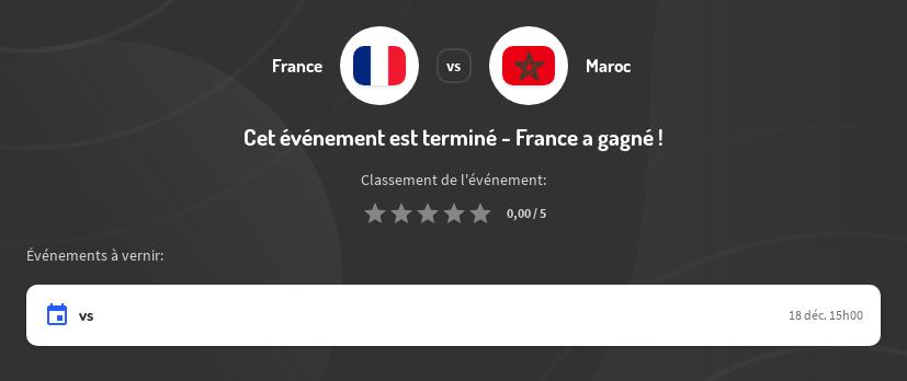 Cotes France - Maroc