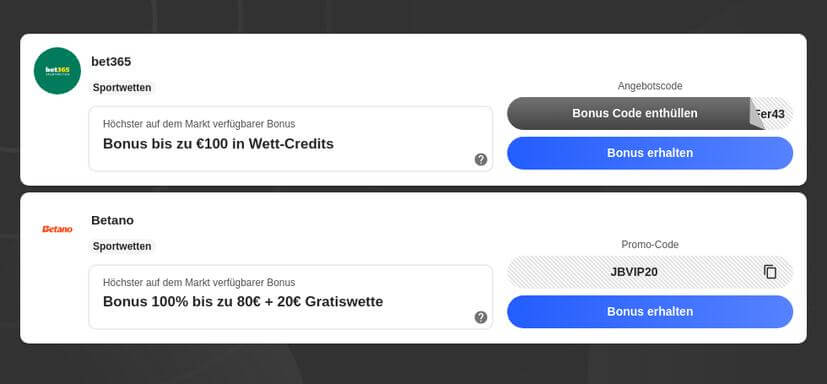 Bonus Codes Deutschland