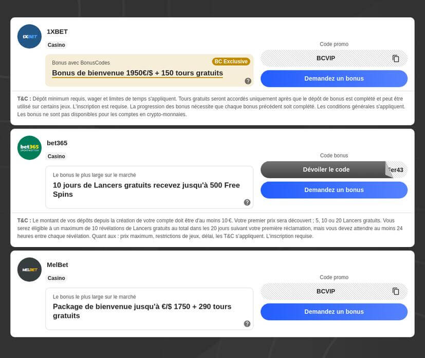 Meilleurs casinos légaux au Québec 