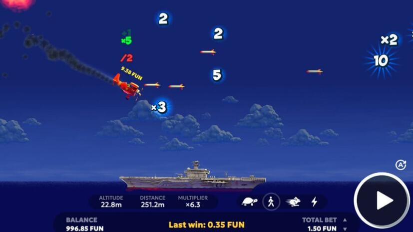 Interface du jeu Avia Masters