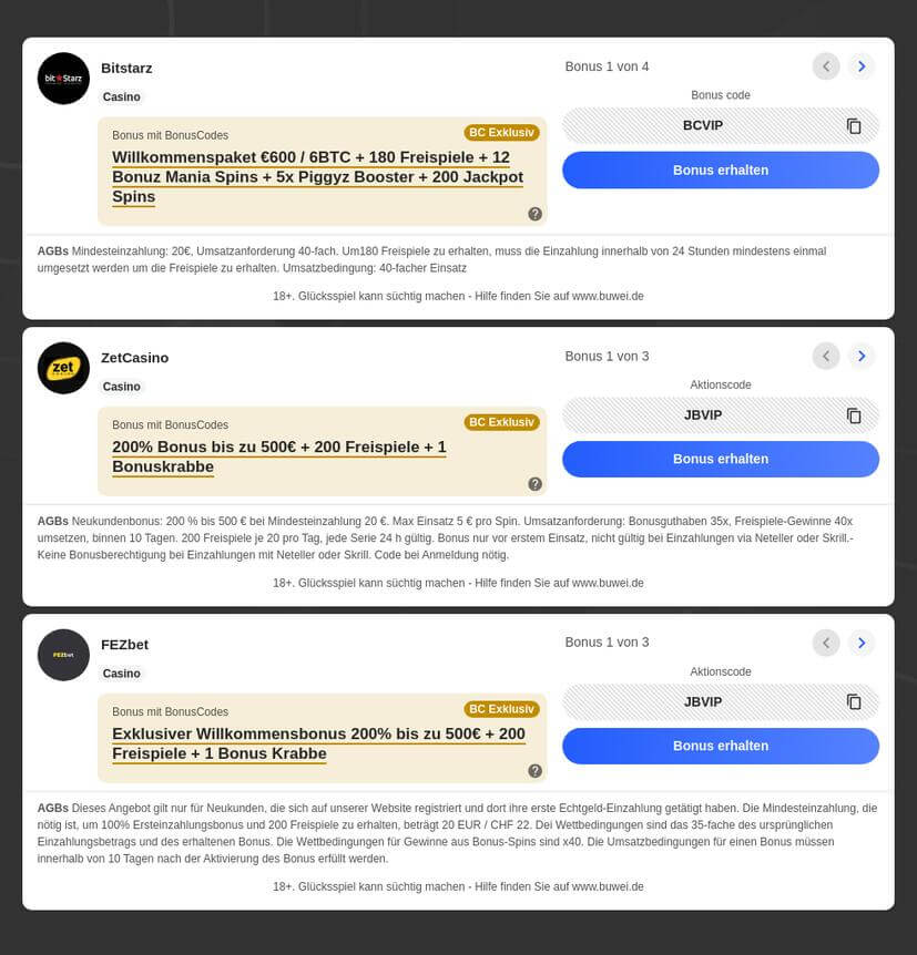 Beste Bitcoin Casinos mit einer großen Auswahl an Spielautomaten