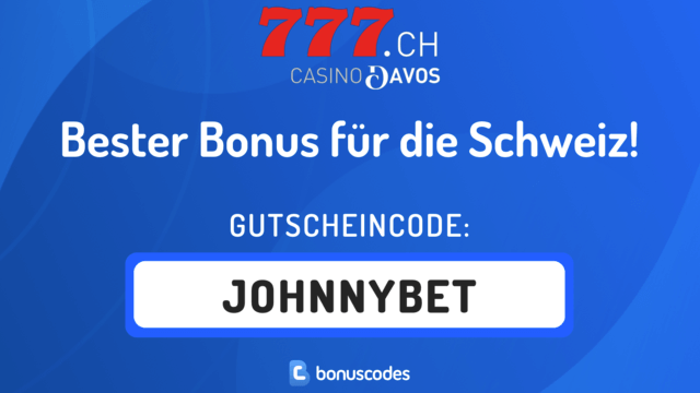 Aktueller Casino777 Gutscheincode JOHNNNYBET eingetragen im Registrierungsformular
