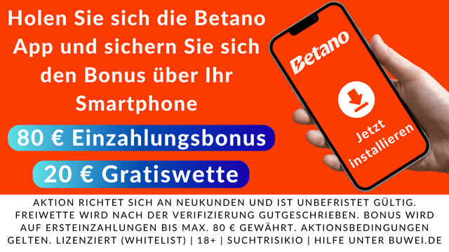 Betano Wettbonus für Smartphones
