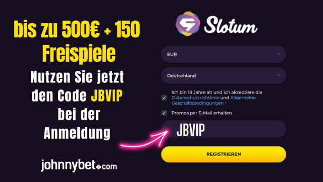 Slotum Casino Gutschein Code Registrierung