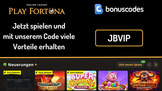 Mit unserem Code bei Play Fortuna Anmelden und viele Spiele genießen