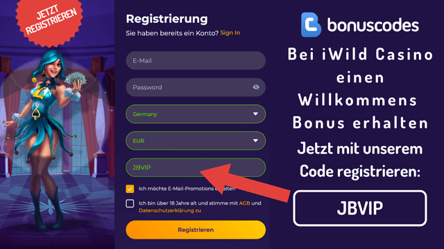 Jetzt bei iWild Casino mit unserem Gutscheincode Registrieren