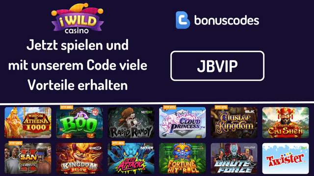 Jetzt mit unserem Gutscheincode bei iWild Casino anmelden und Spielen