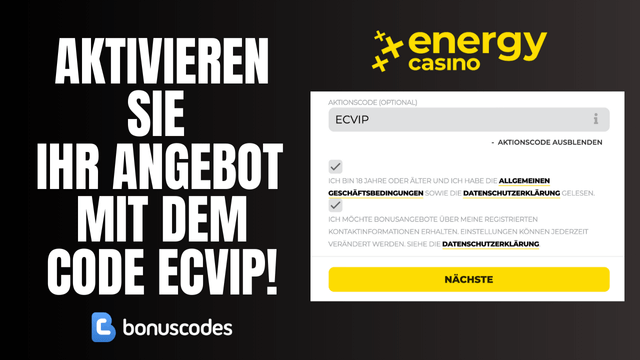 Energy Casino Anmeldecode