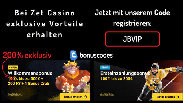 Zet Casino Aktionscode exklusiv