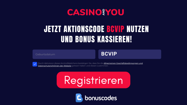 CasinoAndYou Aktionscode Registrierung 