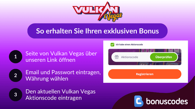 Vulkan Vegas Aktionscode Registrierung