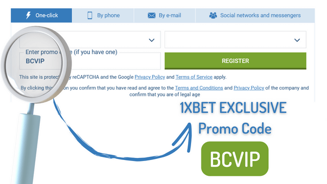 1XBET exclusive promotional code