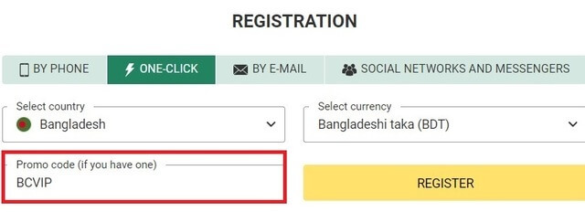 Betwinner Bangladesh sign up code