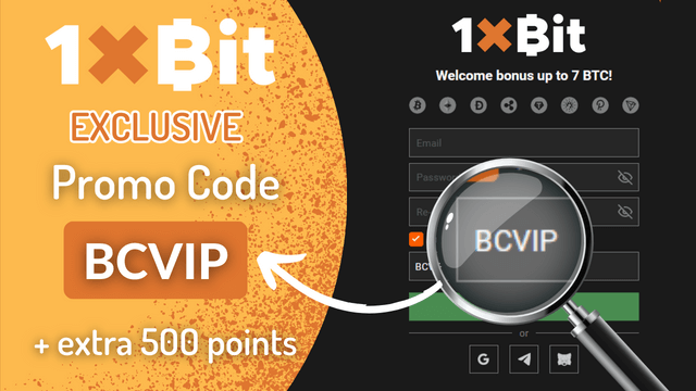 1xBit promo code for registration exclusive welcome bonus