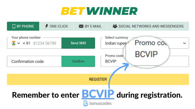 betwinner india promo code for registration