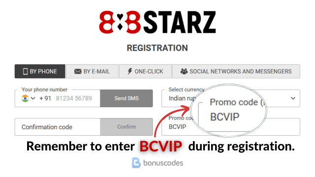 888starz sign up code