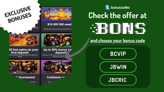 bons exclusive bonus code