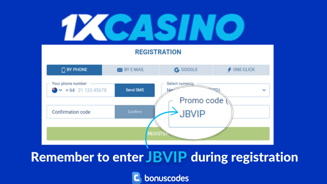 1xcasino sign up code