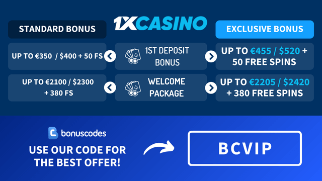 1xcasino 1xcasino promo code VIP offer for new users