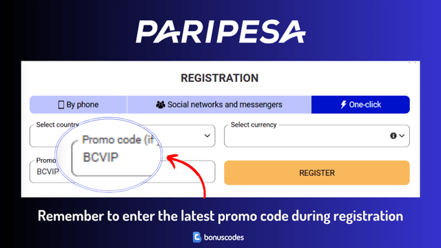 paripesa promo code kenya registration