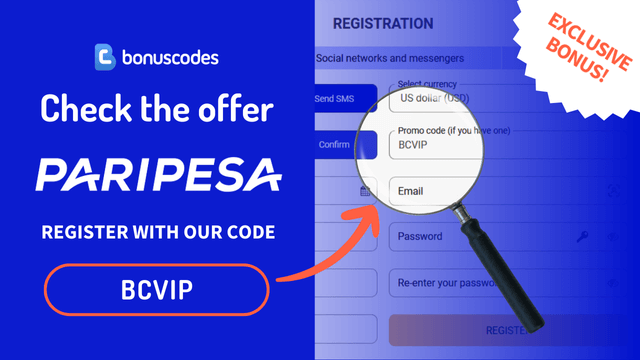 paripesa promo code registration
