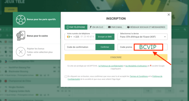 promotionnel code betwinner côte d'ivoire