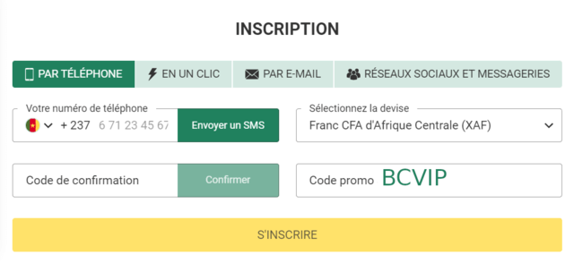 Betwinner cameroun code promotionnel