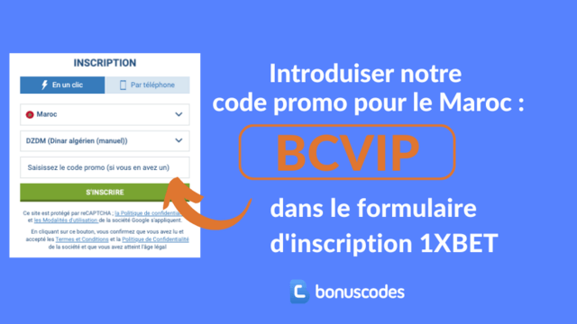 inscription vip 1xbet maroc 