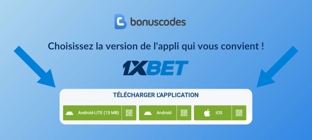 appli mobile 1XBET à download