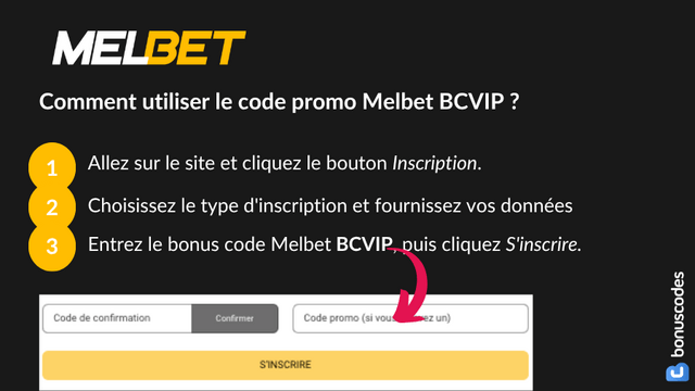 inscription code promo melbet