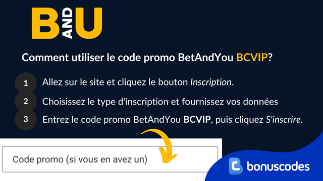BetAndYou code bonus