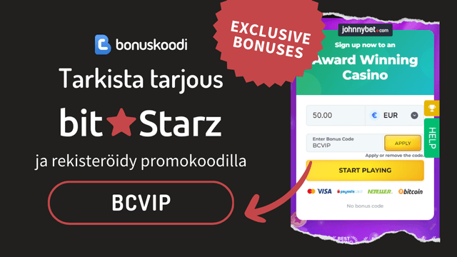 kryptovaluutta nettikasino bonus