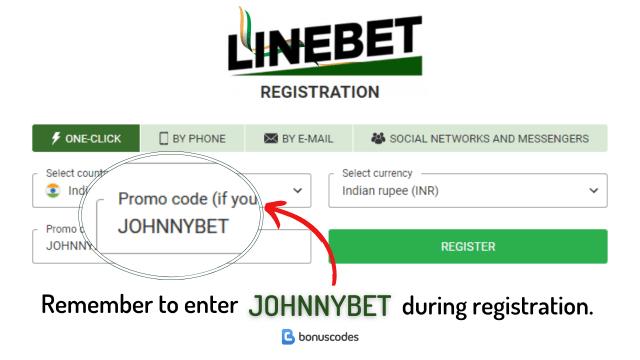 Linebet promo code India registration
