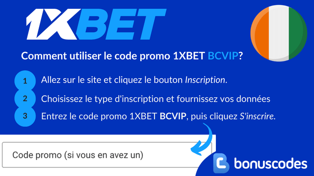 code bonus d'inscription 1XBET CI
