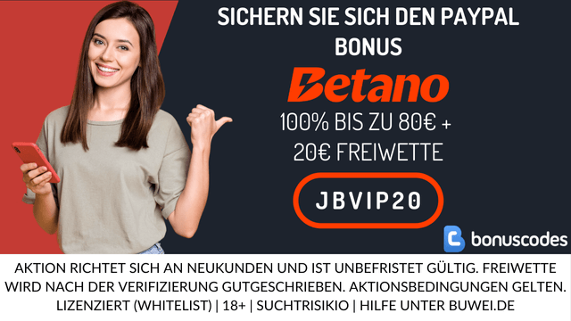 Wettbonus mit Paypal