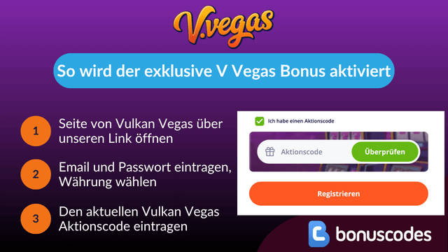 V Vegas Aktionscode Registrierung