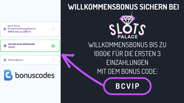 Aktionscode Slots Palace