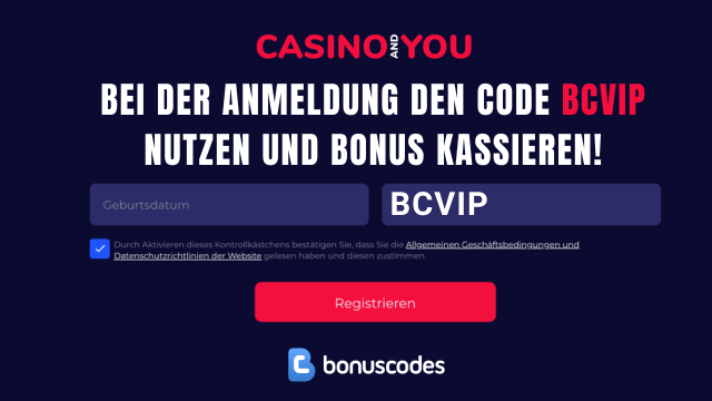 CasinoAndYou Aktionscode Registrierung