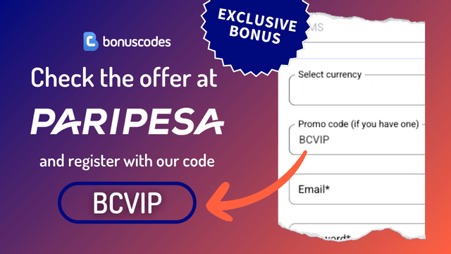 paripesa promo code registration