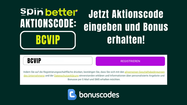Spinbetter Aktionscode Registrierung