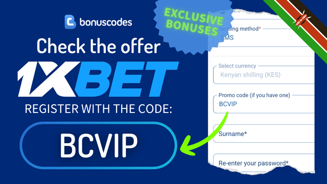 1XBET promo code Kenya for registration