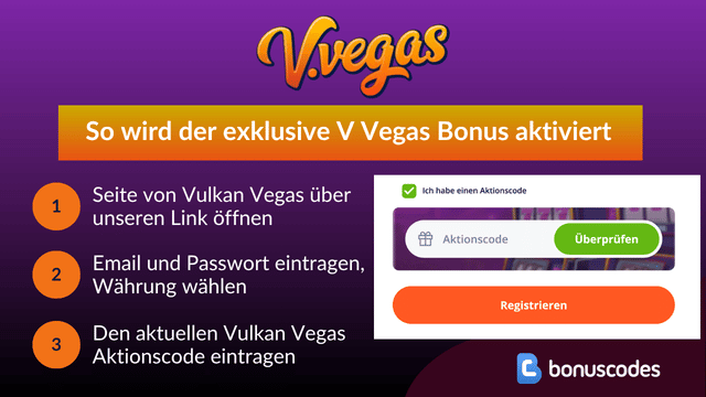 V Vegas Aktionscode Registrierung